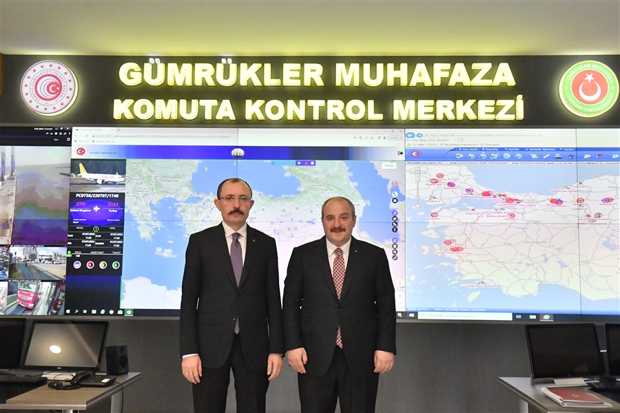 Bakanımız Sayın Mehmet MUŞ ile Sanayi ve Teknoloji Bakanımız Sayın Mustafa VARANK Komuta Kontrol Merkezi'mizi ziyaret etmişlerdir